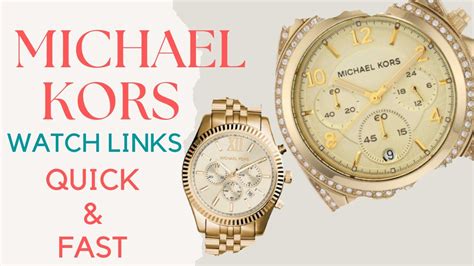 remove links on Michael Kors watch